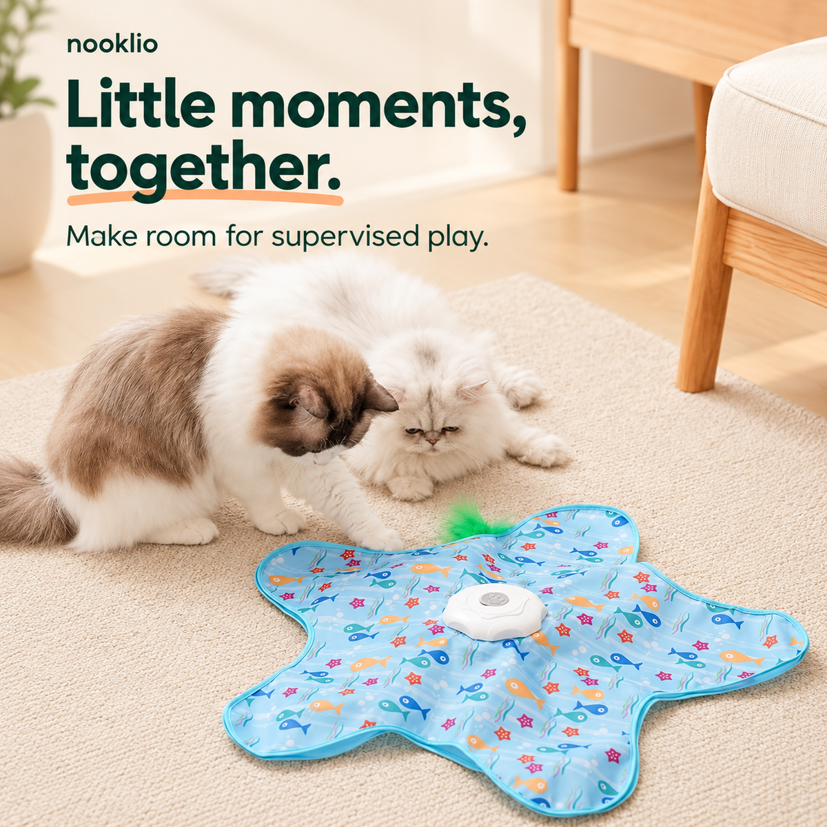 Hide & Pounce Automatic Cat Toy – 3 Speeds, USB-C Rechargeable