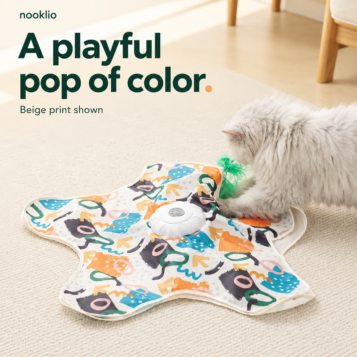 Hide & Pounce Automatic Cat Toy – 3 Speeds, USB-C Rechargeable